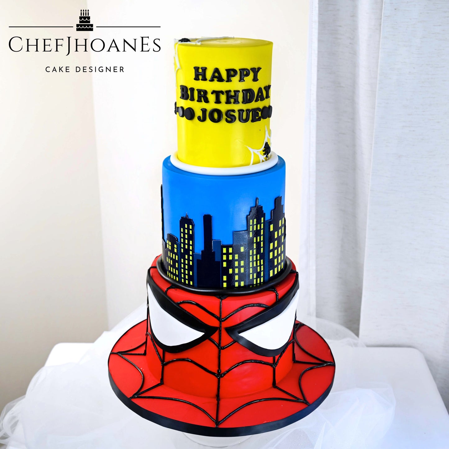 Spiderman Cake. Feed 55 people.
