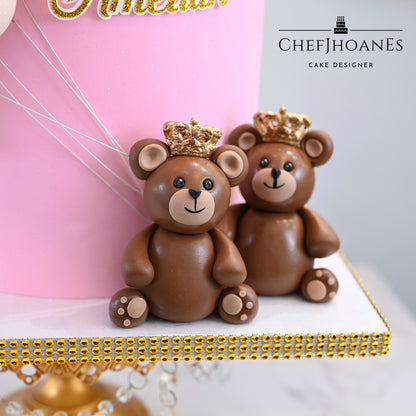 Bears and balloons cake. Feed 15 people.