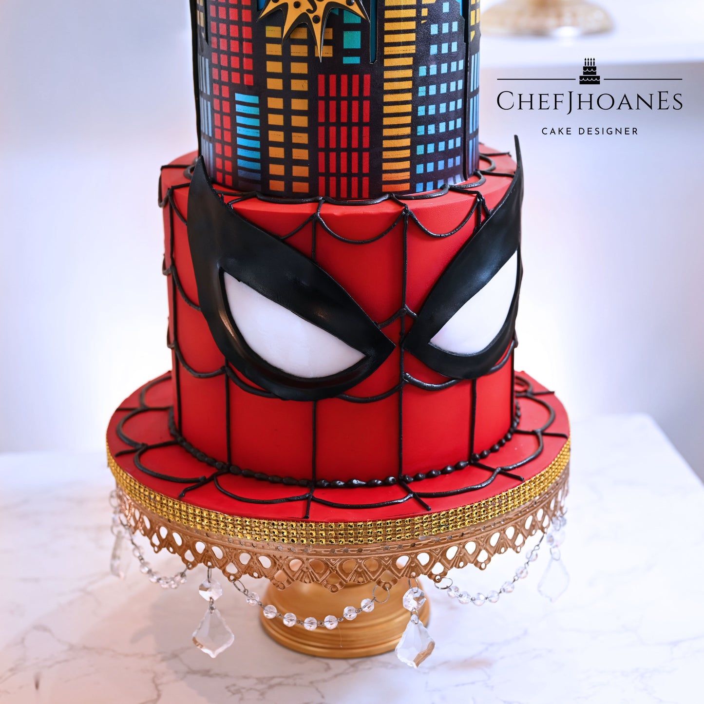 Spiderman Cake. Feed 25-30 people