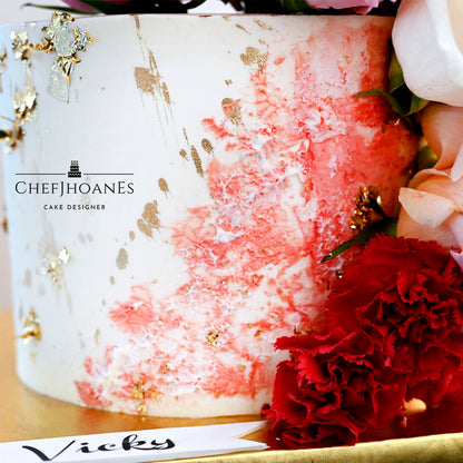 Rose romance cake. Feed 15 people.