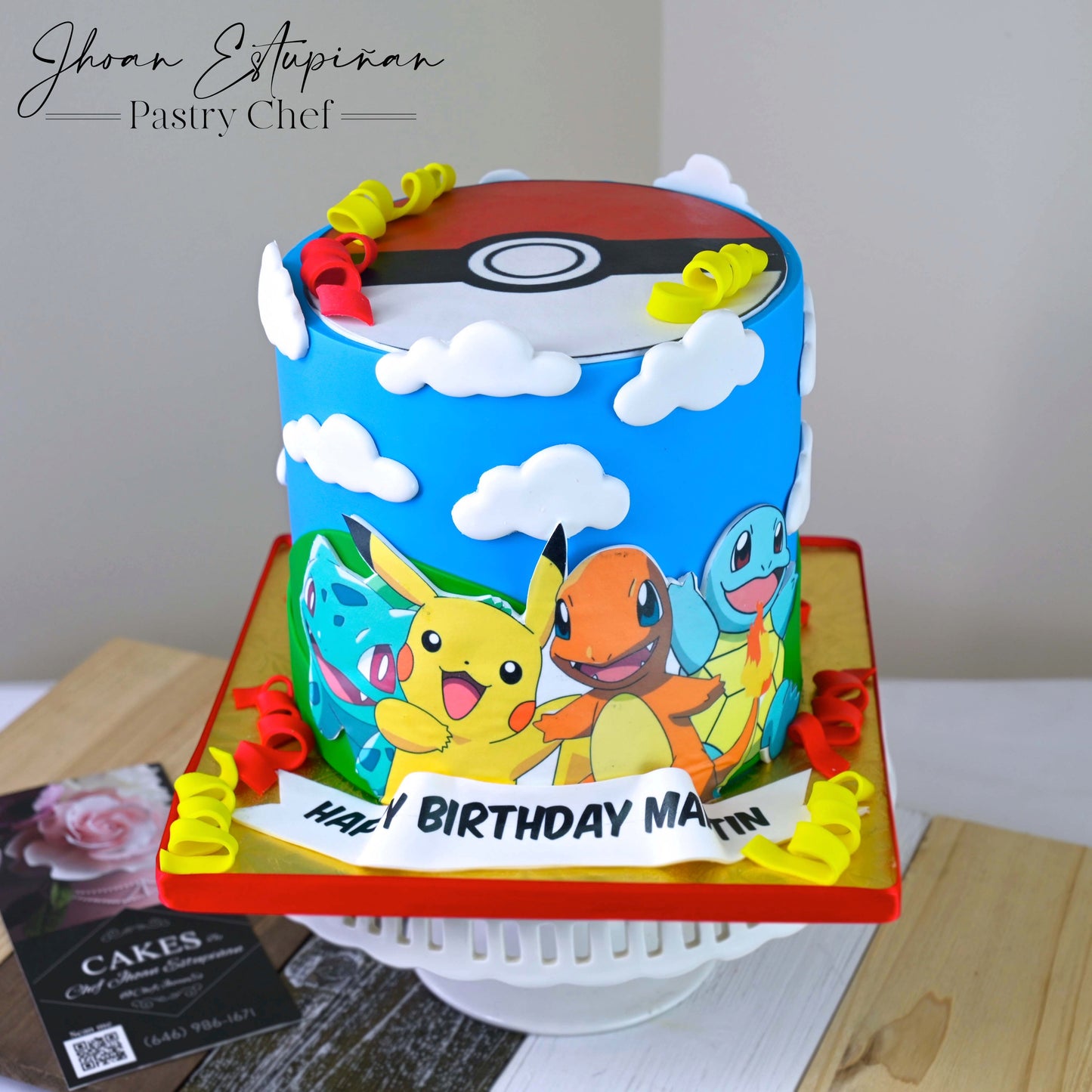 Pokemon cake. Feed 10 people.