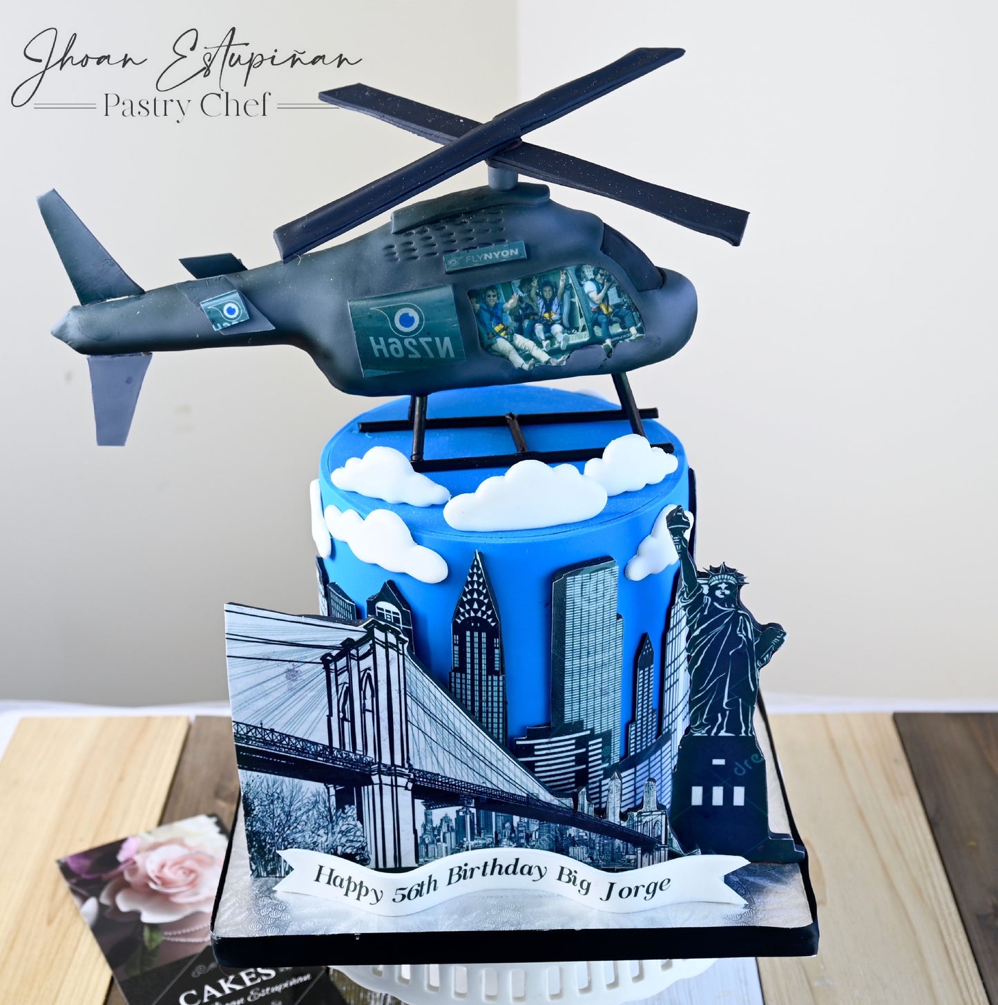 Helicopter cake. Feed 20 people.